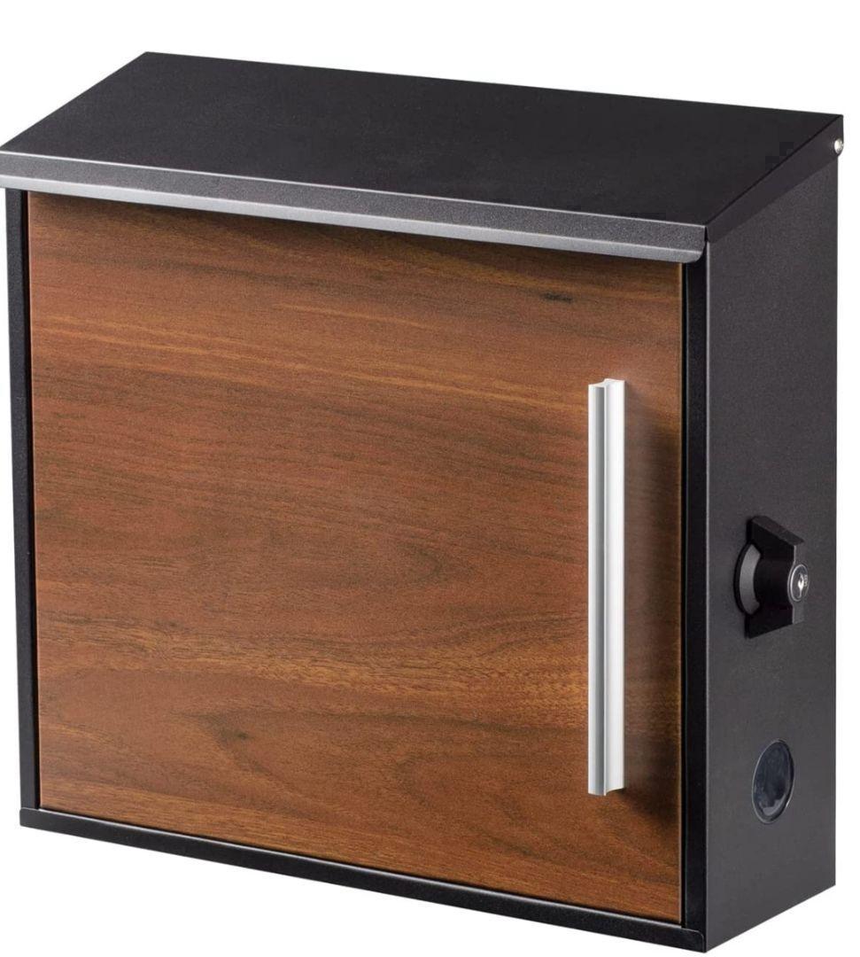 ポスト 郵便ポスト 壁掛け 壁付け 4本鍵付き 木目調 大型 北欧 縦型⑥