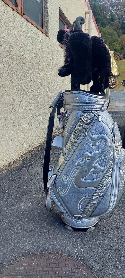 ボ*ー様 値下げ　ダンスウィズドラゴン　シルバー　キャディバッグ