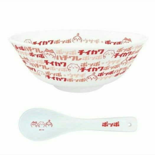 ✨限定コラボ✨☺️新品未開封☺️★ポッポ ちいかわ★どんぶり＆れんげタンブラー★