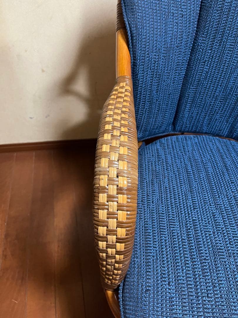 kazama カザマ　オリッサハイバック　チェア　ラタン　回転機能付き①