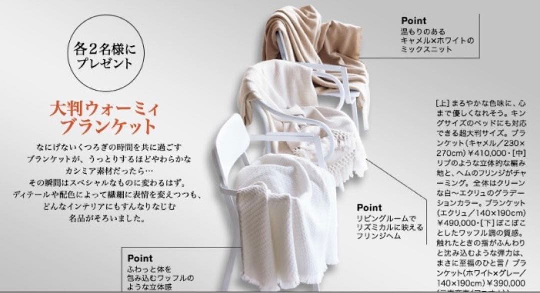 AGNONA（アニオナ）カシミア100％ 大判ブランケット／未使用新品