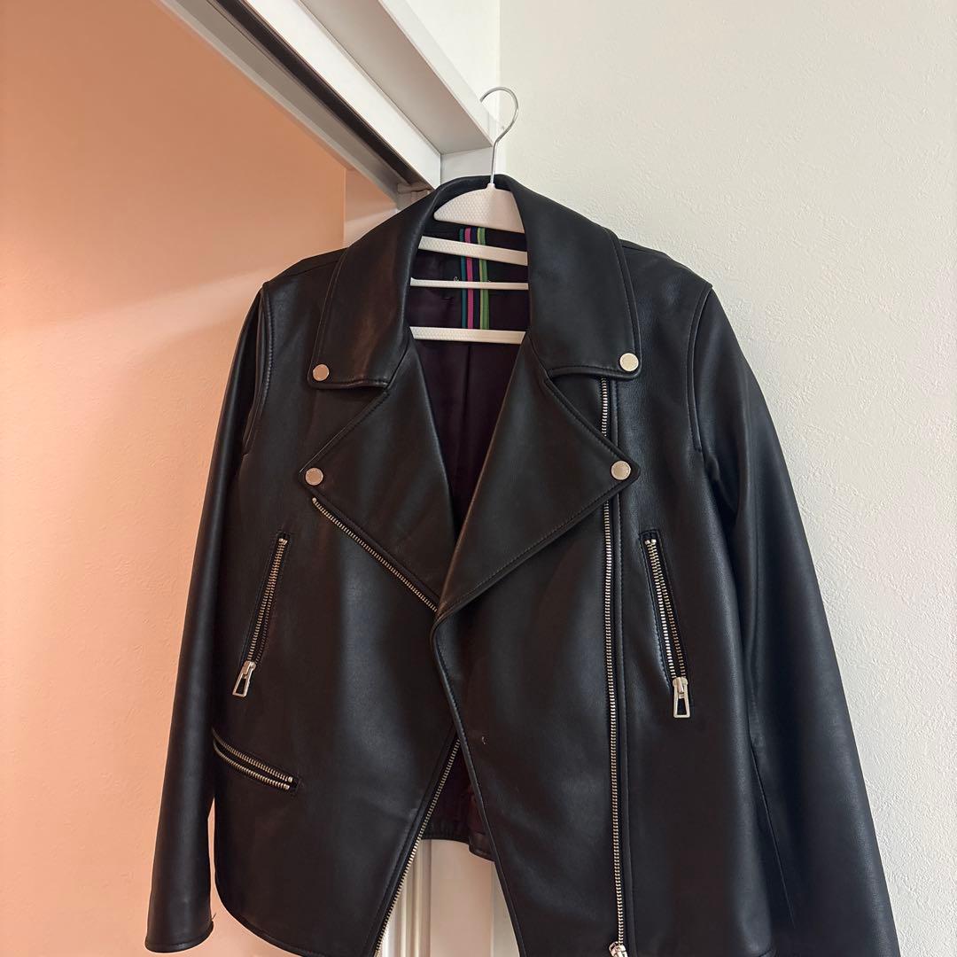 ポールスミス　レザーダブルライダースジャケット