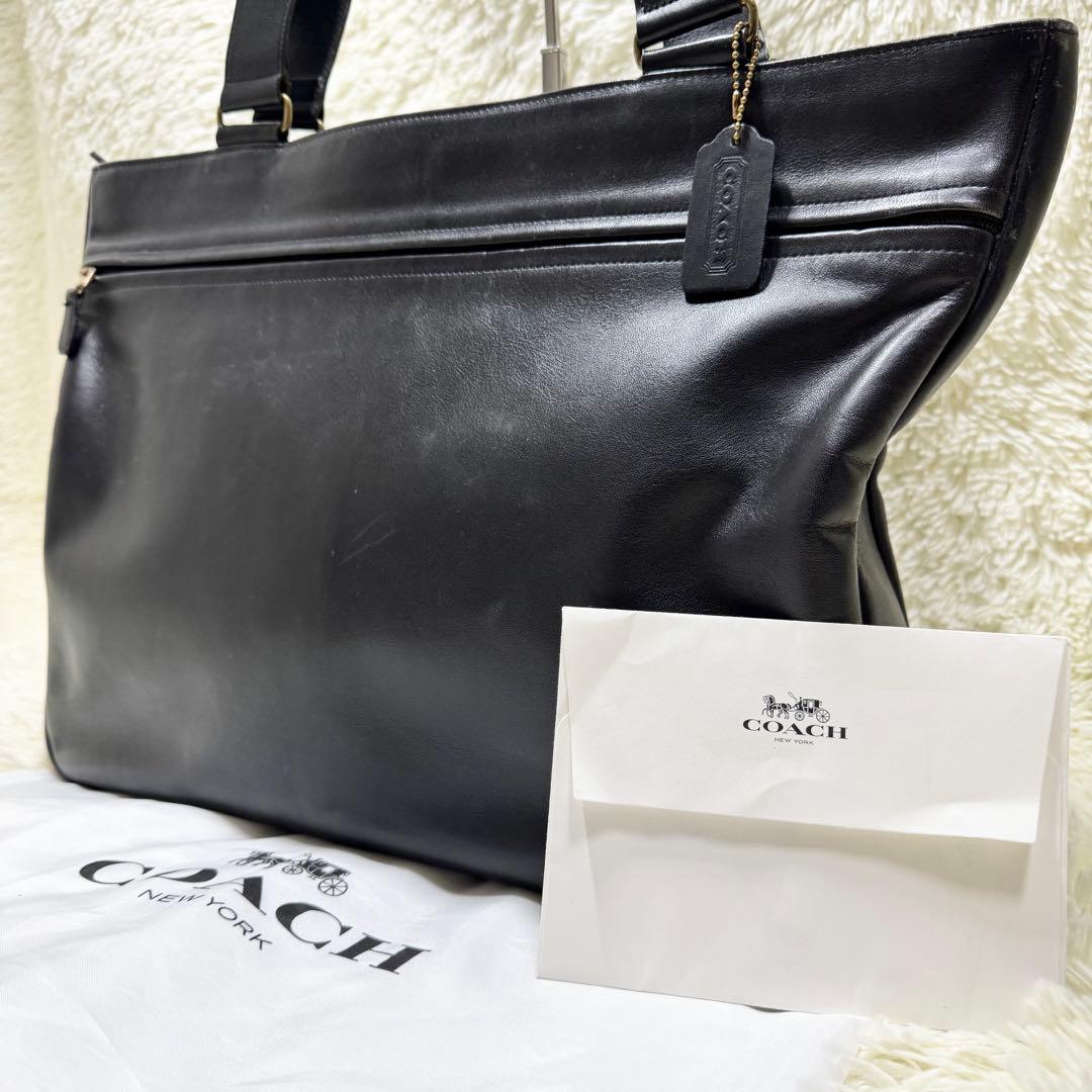 オールドコーチ 4129 トートバッグ ブラック グラブタンレザー 大容量