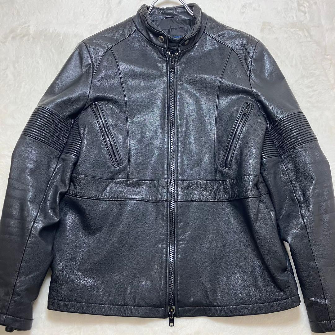 美品 ロアーズオリジナル ゴート 山羊革 サイズL レザージャケット ブラック