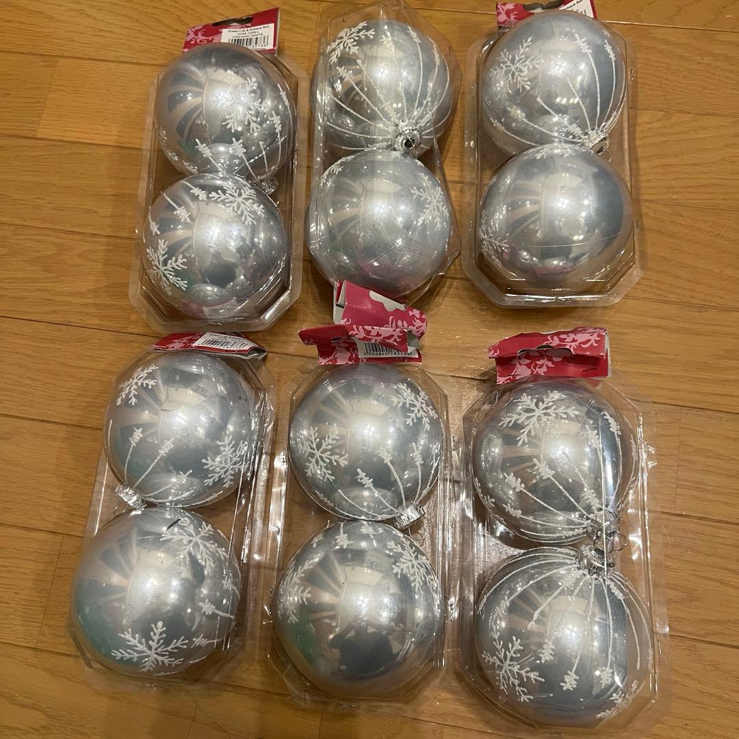 【新品未開封】10㎝クリスマスボール　12個　クリスマスツリー　オーナメント