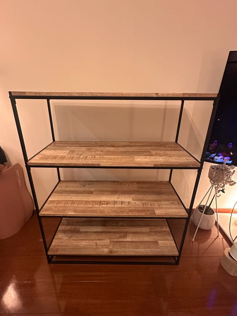 【完成品・美品】LOWYA オープンラック 4段 90cm ナチュラル