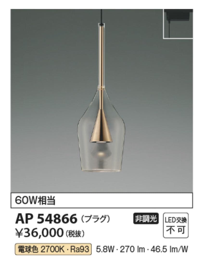 AP 54866 ペンダントライト (プラグ型)