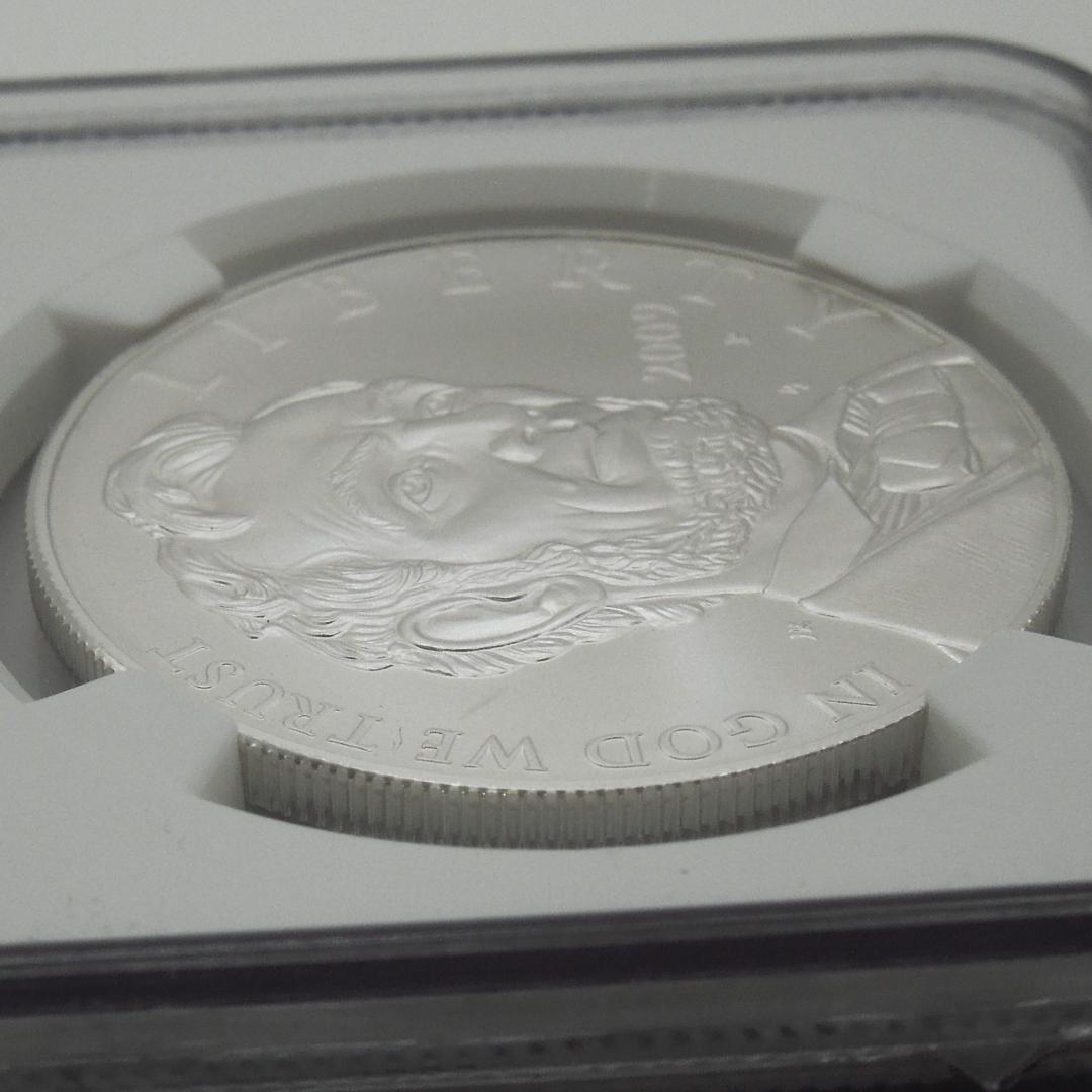 ★解説カード付 NGC MS70 リンカーン 銀貨 2009 アメリカ