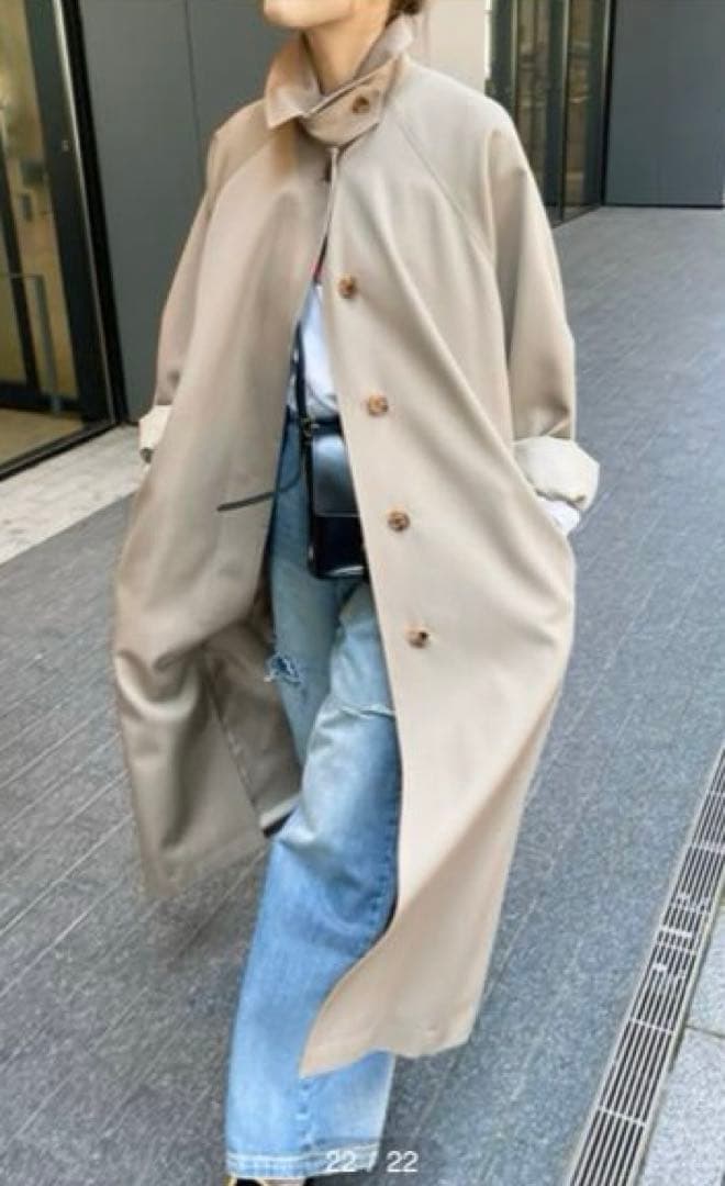 Spick & Span ステンカラーウールトレンチ　38