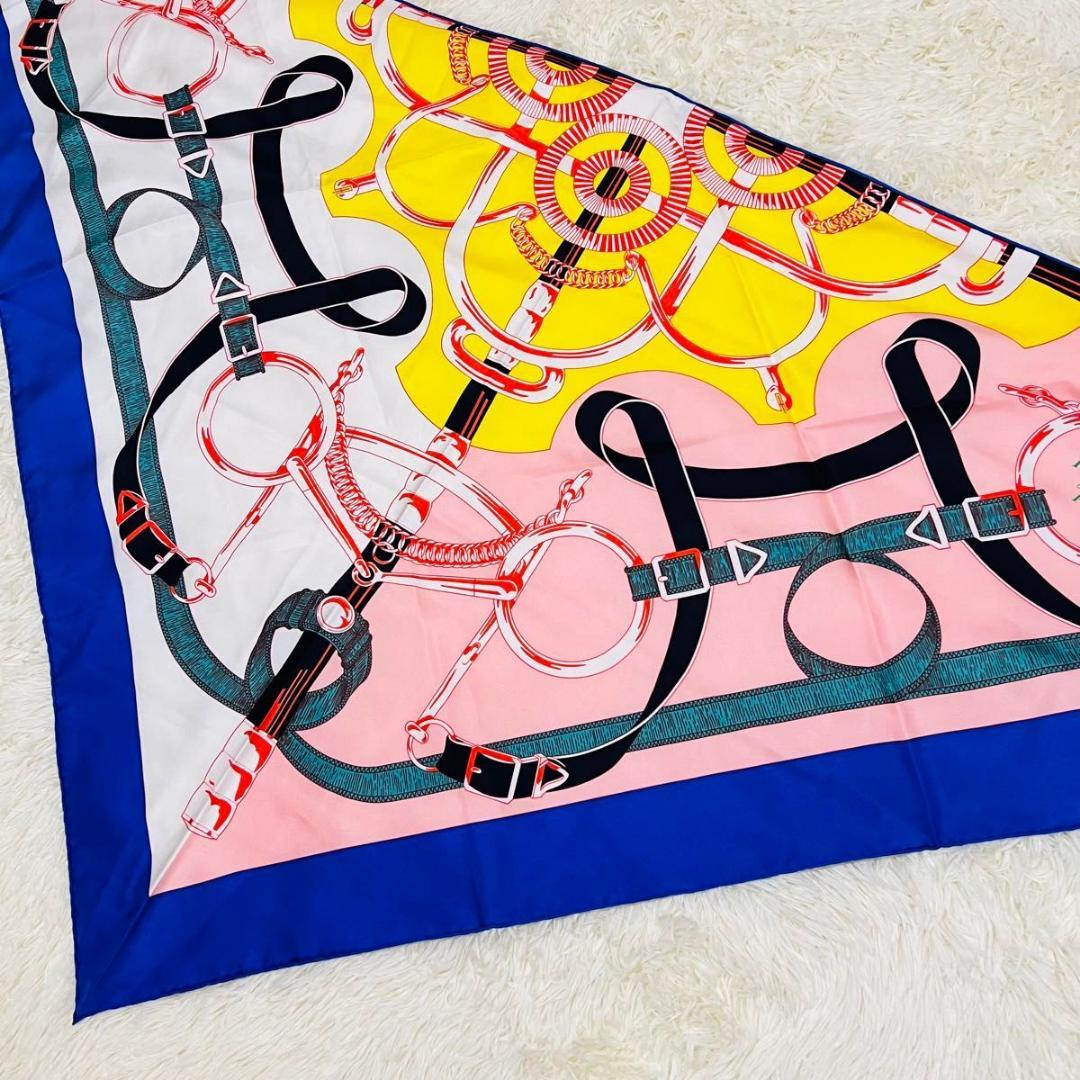 エルメス PELLIER ペリエ　トライアングル　カレ　大判 スカーフ シルク