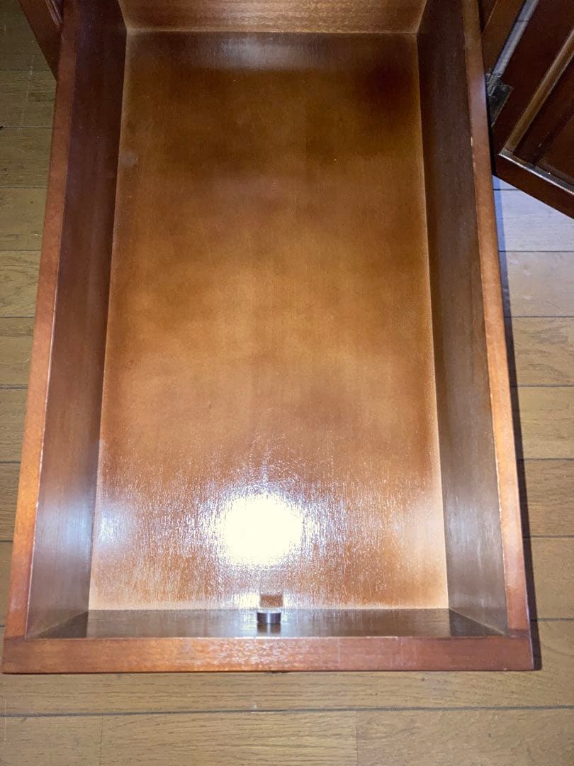 桜材　プレジデントデスク　社長デスク　アンティーク　ビンテージ　昭和レトロ