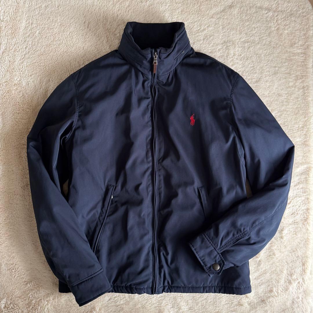 【美品】ポロラルフローレン ジップアップ ブルゾン 裏起毛　中綿入り