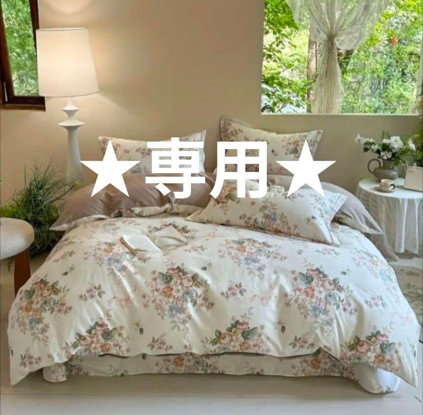 ZTRT★新品★秋薔薇マーガレット綿100%シングル掛け布団カバー枕カバー