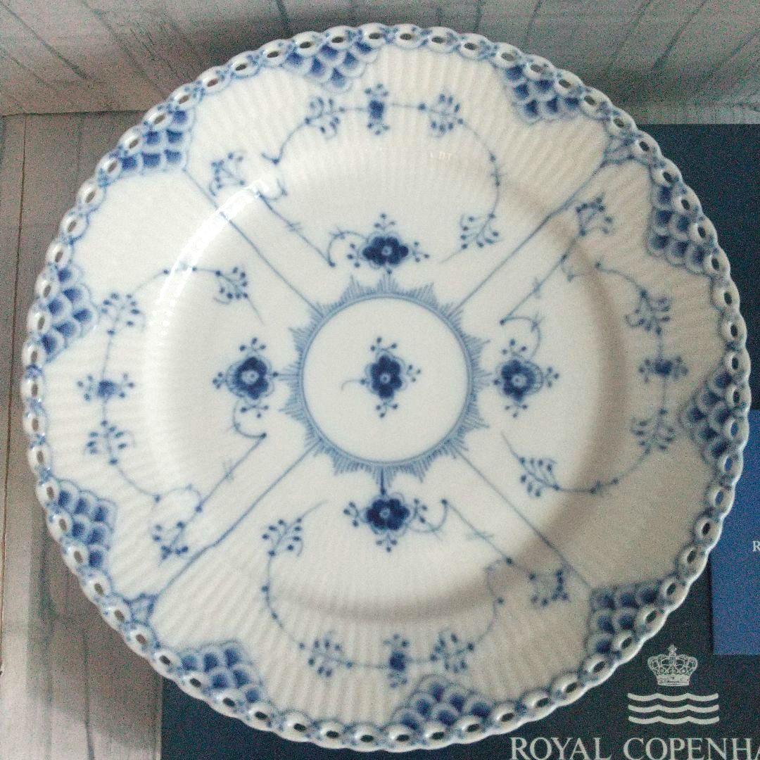 レトロ 新品 ロイヤル コペンハーゲン ブルーフルーテッド