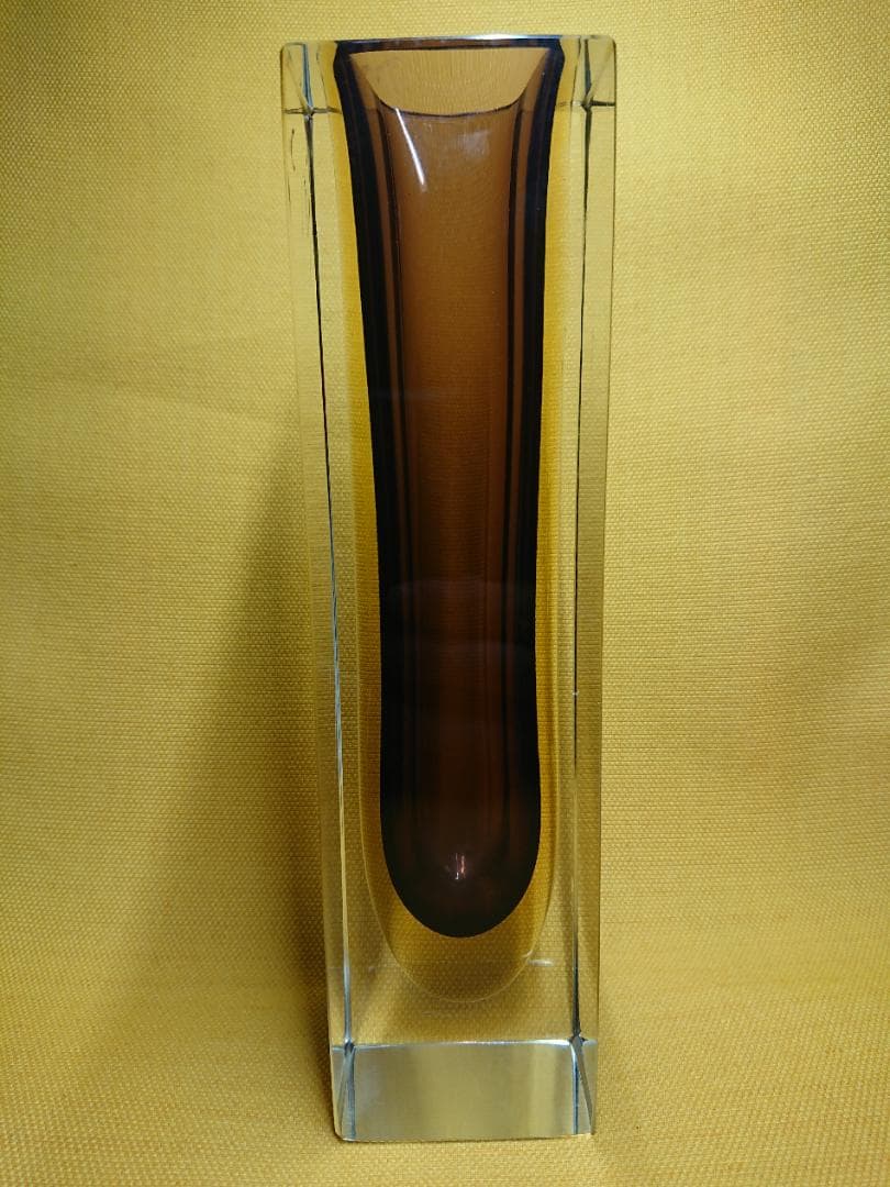 【美品】一輪挿し　ムラノ　ガラス　置物　インテリア　工芸品　美術品　A2517