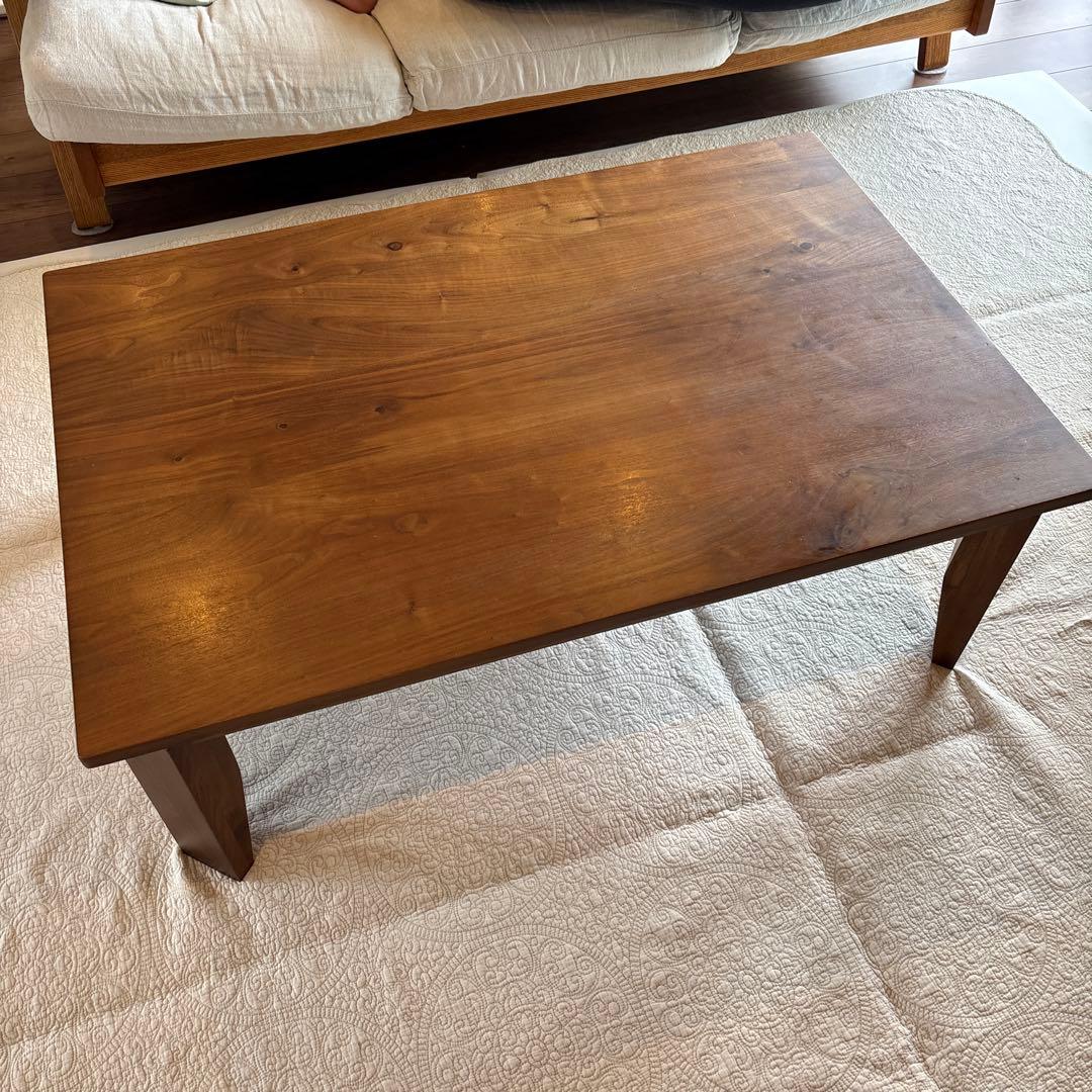 無垢材　ウォールナット　ローテーブル ちゃぶ台