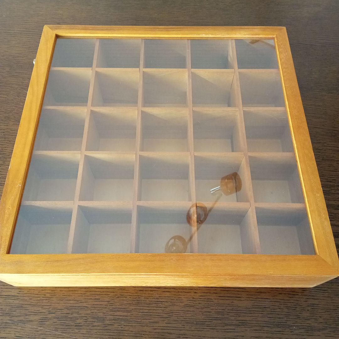 木製コレクションボックス 25区画 44cm✕44cm