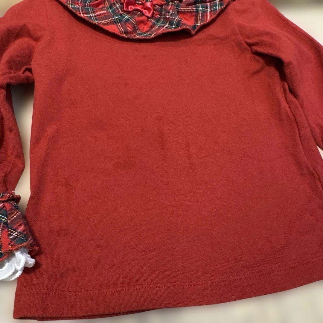 Shirley Temple ハート胸当てワンピース 90 3点セット