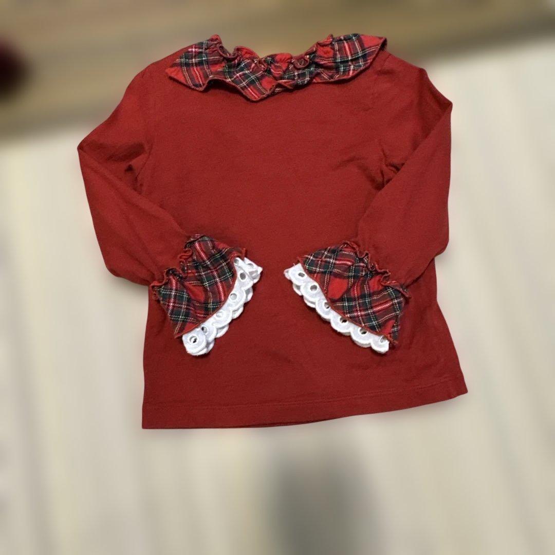 Shirley Temple ハート胸当てワンピース 90 3点セット