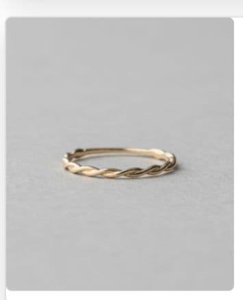 ete K10 YG レイヤード ツイストリング 13号