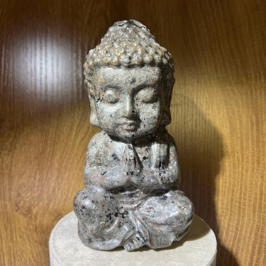 ビッグサイズ　アメリカ産　ユーパライト　大仏様　天然石置物968g