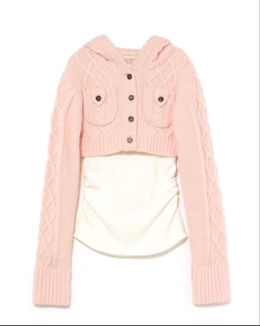 andmary Mary logo cable knit set アンドマリー