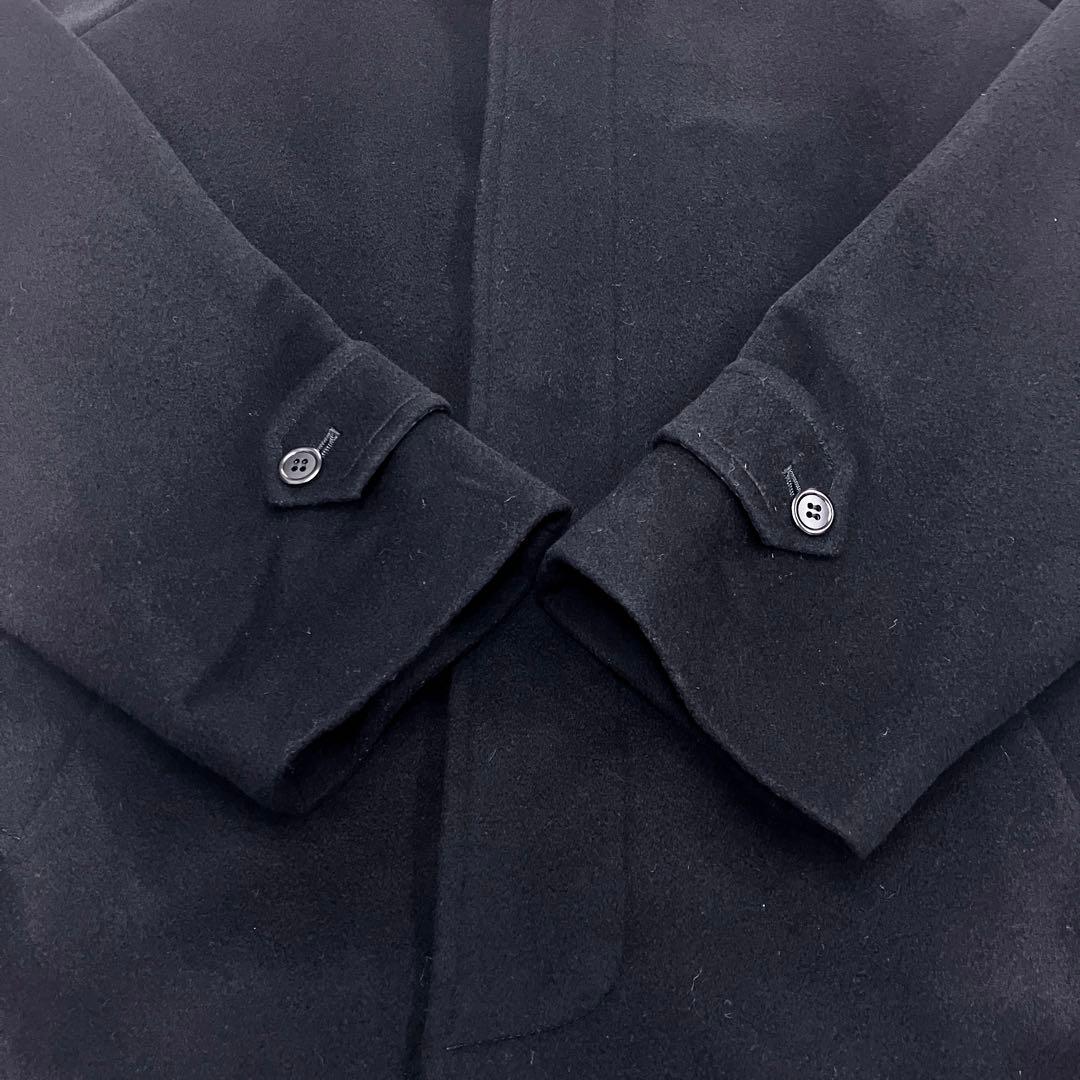 ニューヨーカー カシミヤ ウール ステンカラー バルマカーン コート ネイビー