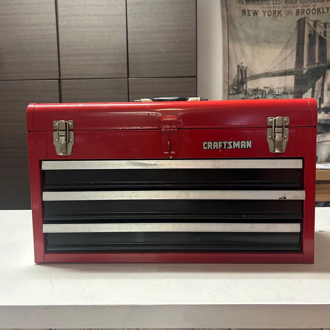 アメリカン　ヴィンテージ　家具　ツールボックス　工具箱　赤　CRAFTSMAN