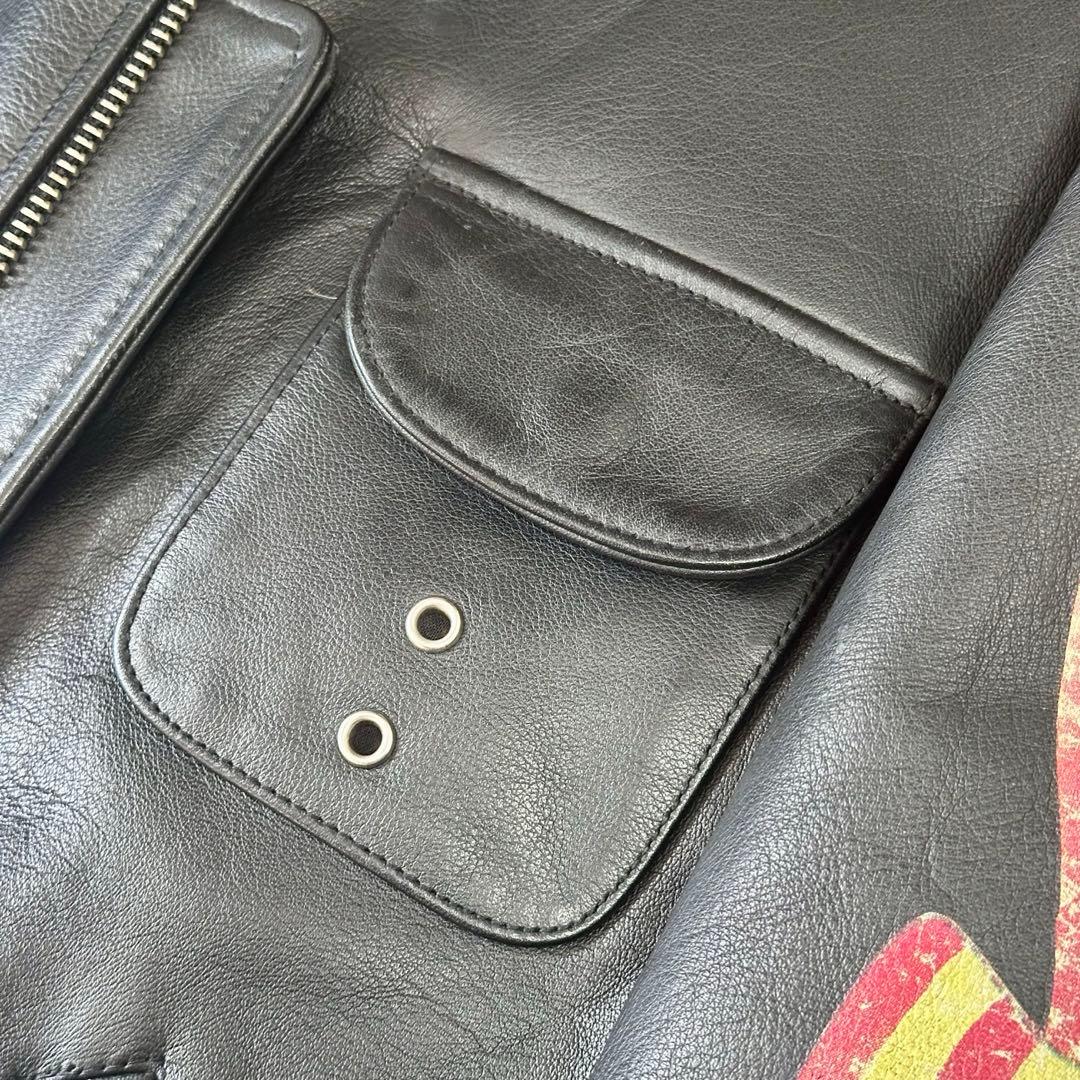 【超希少】良デザイン HARLEY-DAVIDSON レザーライダースジャケット