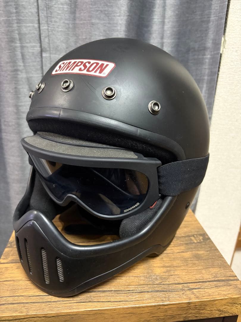 SIMPSON M50 マットブラック 59~60cm Lサイズ　ゴーグルおまけ