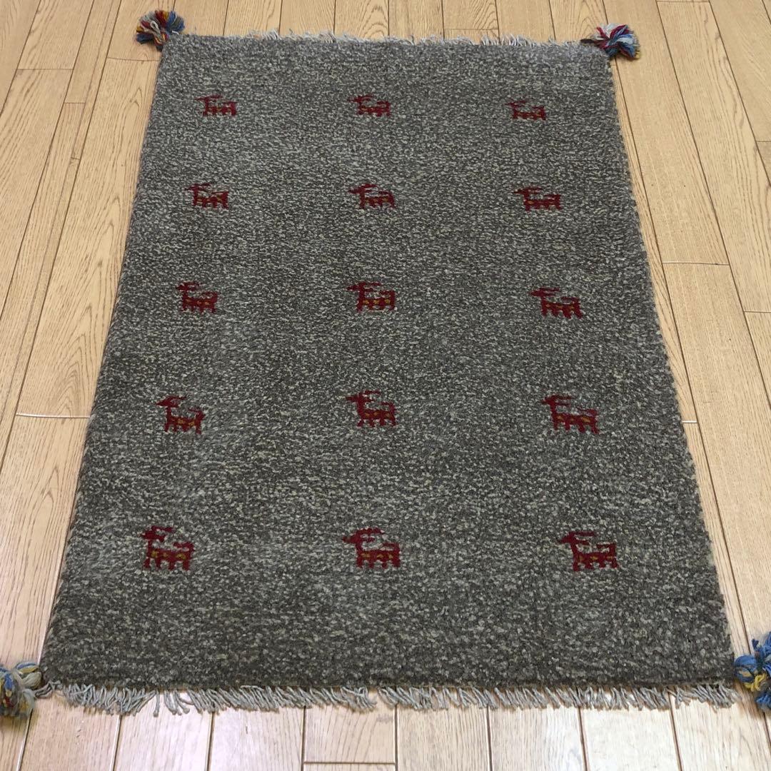 ペルシャ絨毯 ギャッベ gg48手織り 未使用品 在庫一掃セール 90x59