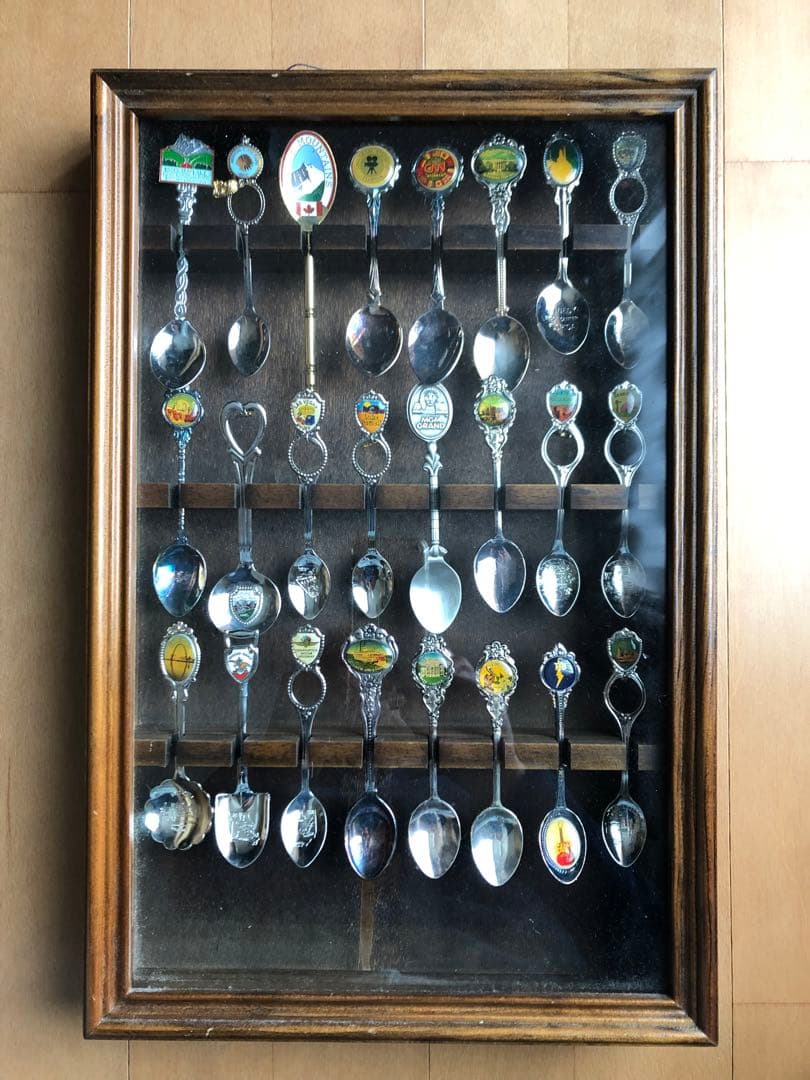 北米観光地装飾スプーン(ガラスケース入り)