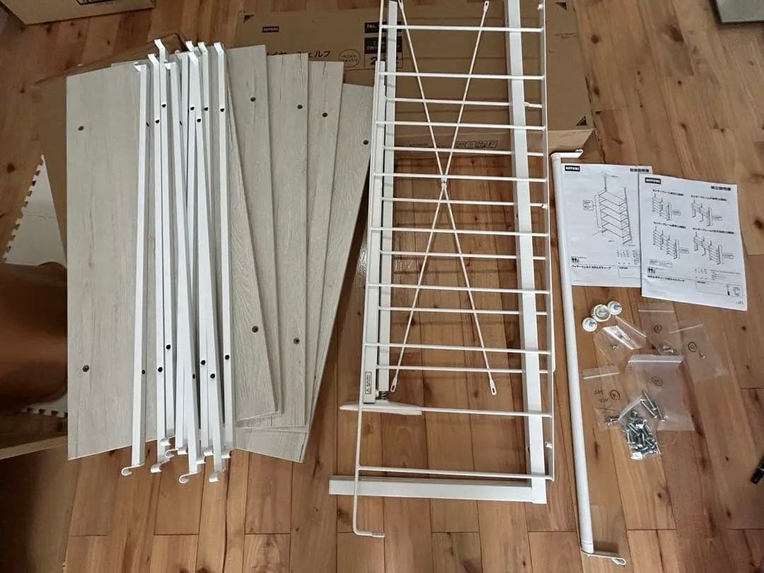 Nポルダディープ　棚板　追加サイドパーツセット　＋　ポール付き