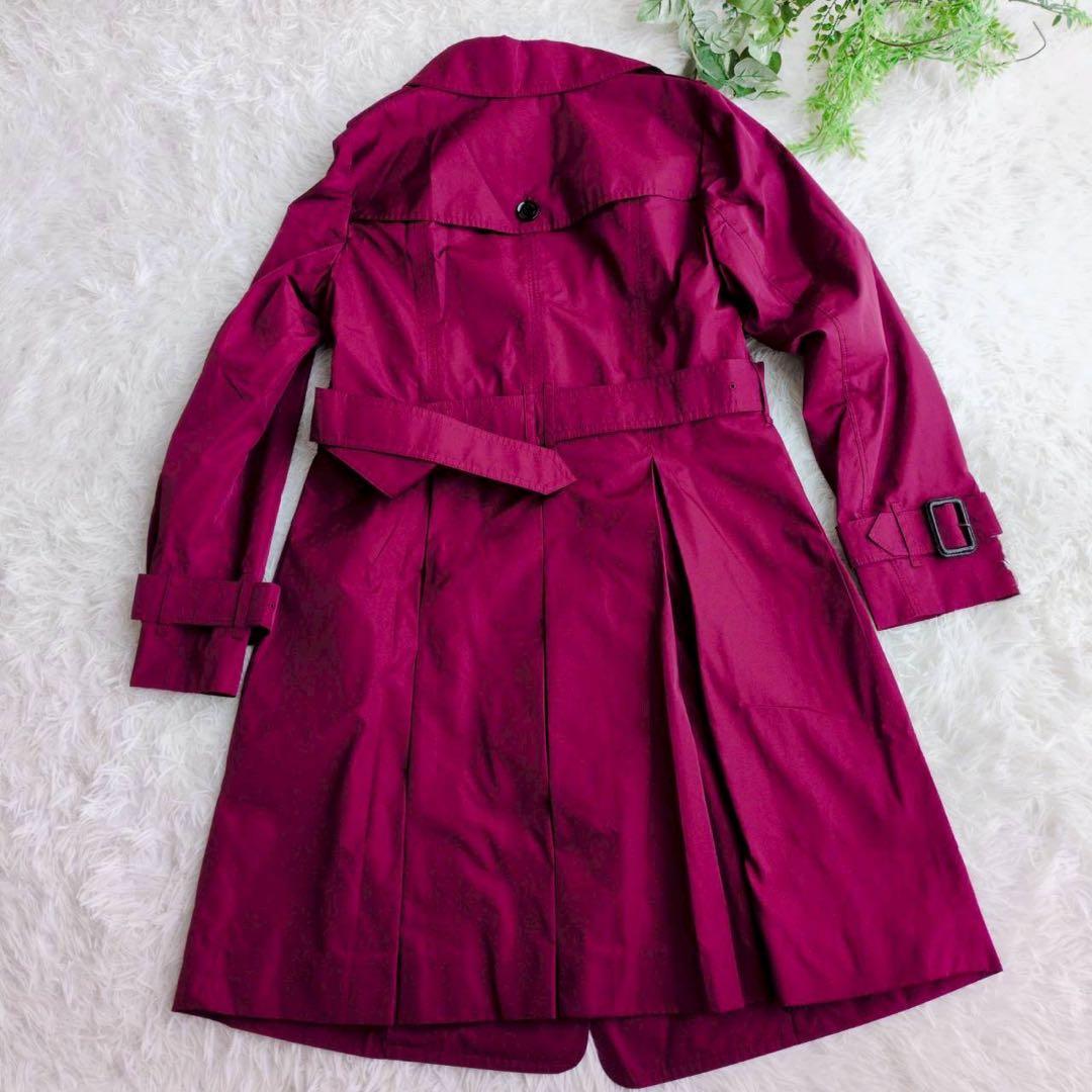 ◾︎希少◾︎ バーバリーロンドン トレンチコート ボルドー ノバチェック 2XL