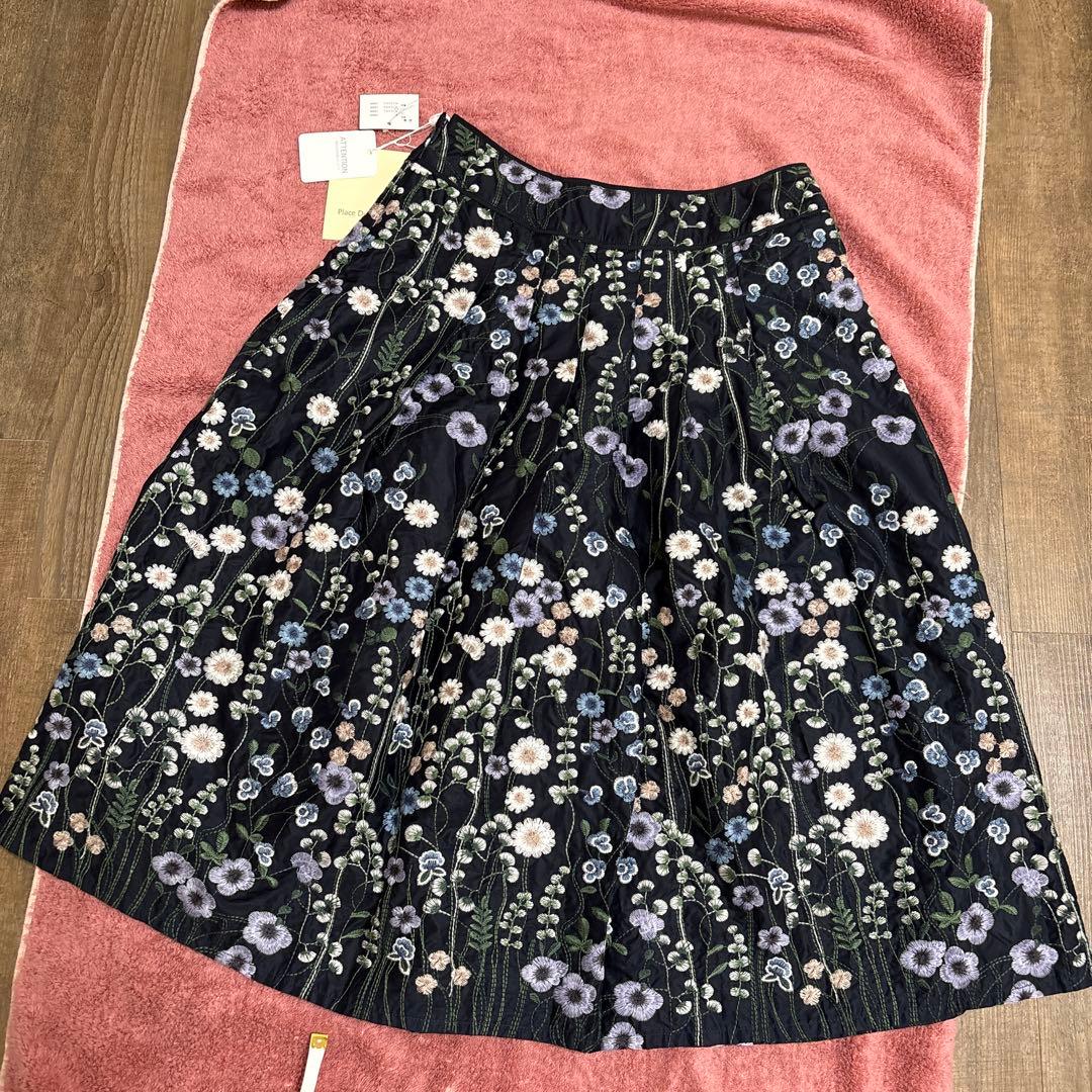 ❤️新品タグ付❤️Place Departure 花柄刺繍スカート Mサイズ