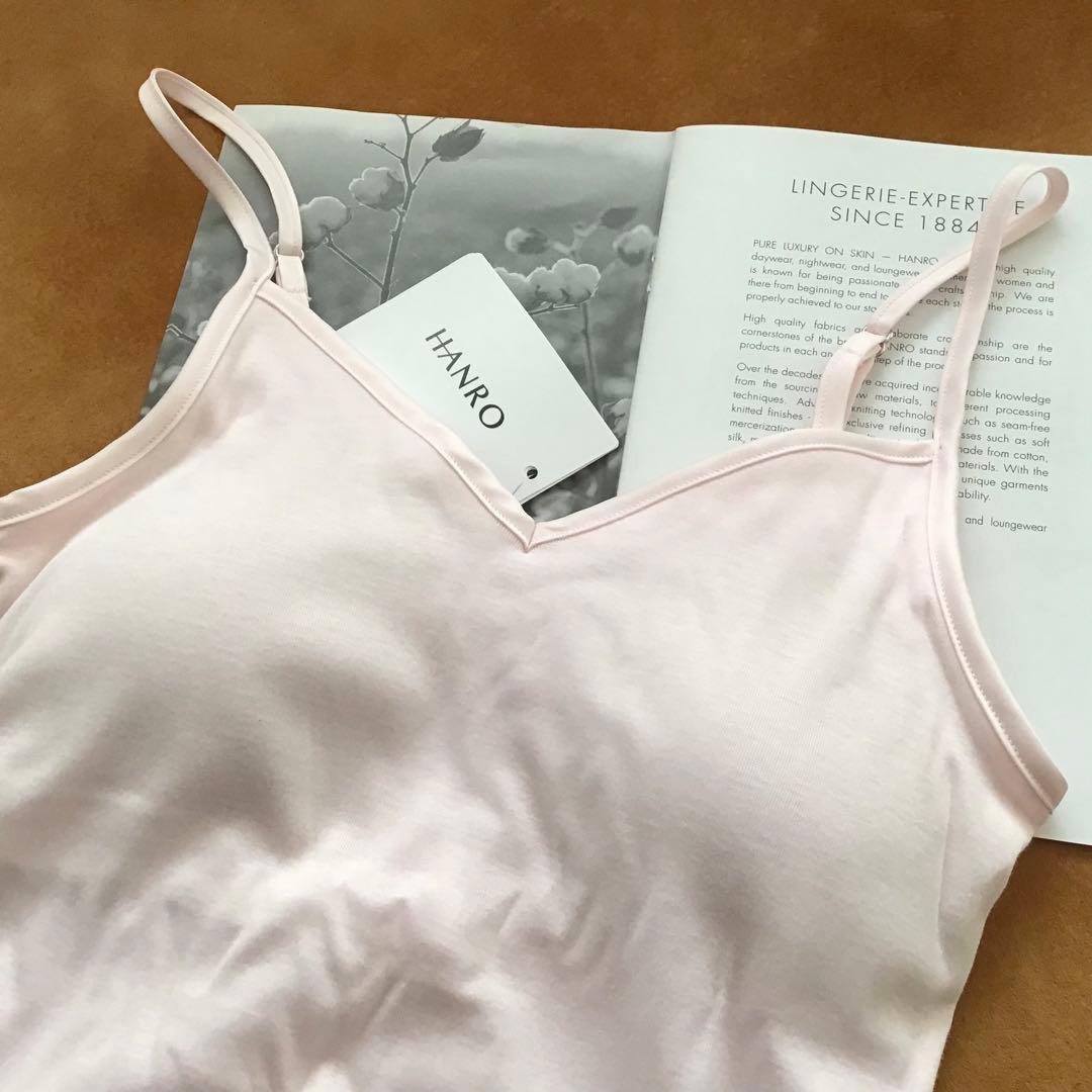 HANRO シーズン限定 XS ブラパットキャミソール　コットンシームレス
