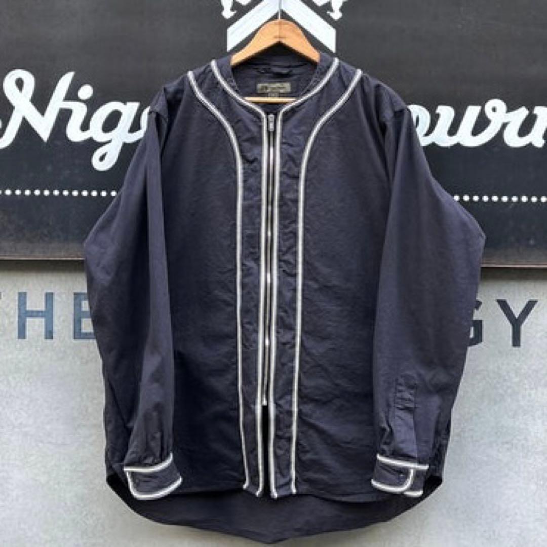 Nigel Caborne ベースボールシャツ-ロングスリーブ 48 チャコール