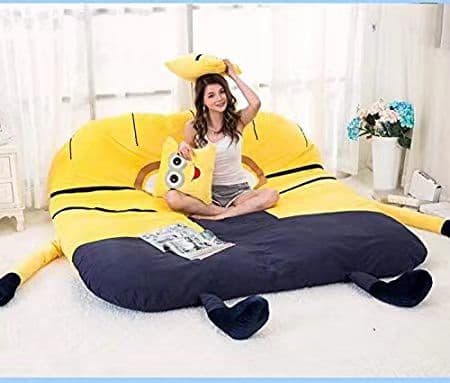 ミニオンにお勧め折りたたみベッド 寝袋 可愛デザイン ダブルふわふわ マットレス