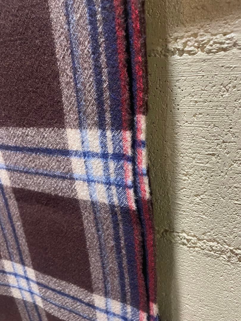 新品45R上質アルル強縮絨のストール大判　暖か35200円