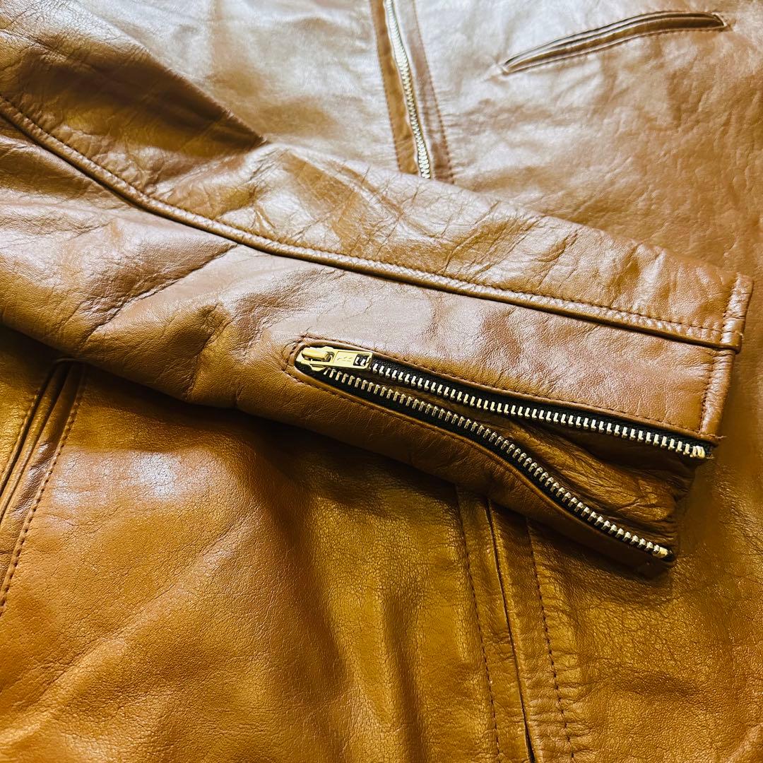 HORN WORKS シングル ライダースジャケット 本革！水牛革！肉厚