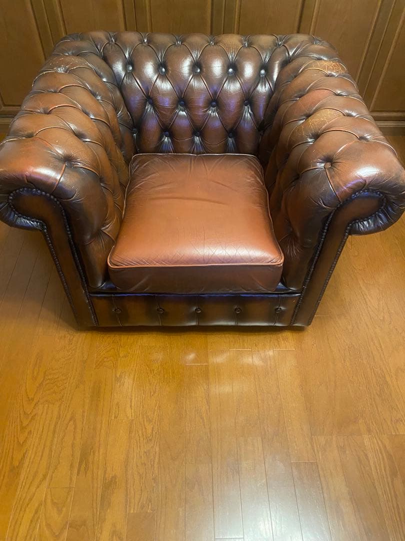 アンティーク　チェスターフィールドソファ　1人掛け
