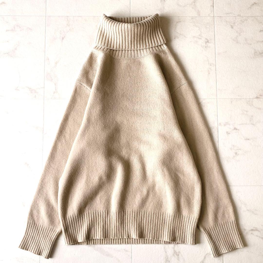 美品☆ドゥーズィエムクラス ミドルゲージタートルニット