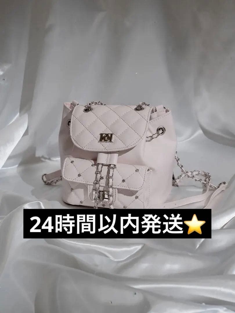 Darich ダーリッチ キルティングビジューミニリュック PNK