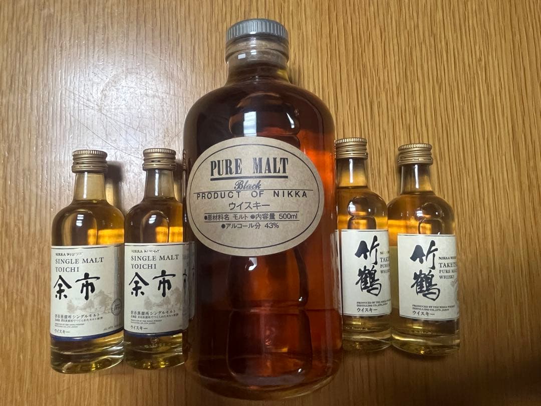 ニッカ　ピュアモルト　ブラック　竹鶴　余市