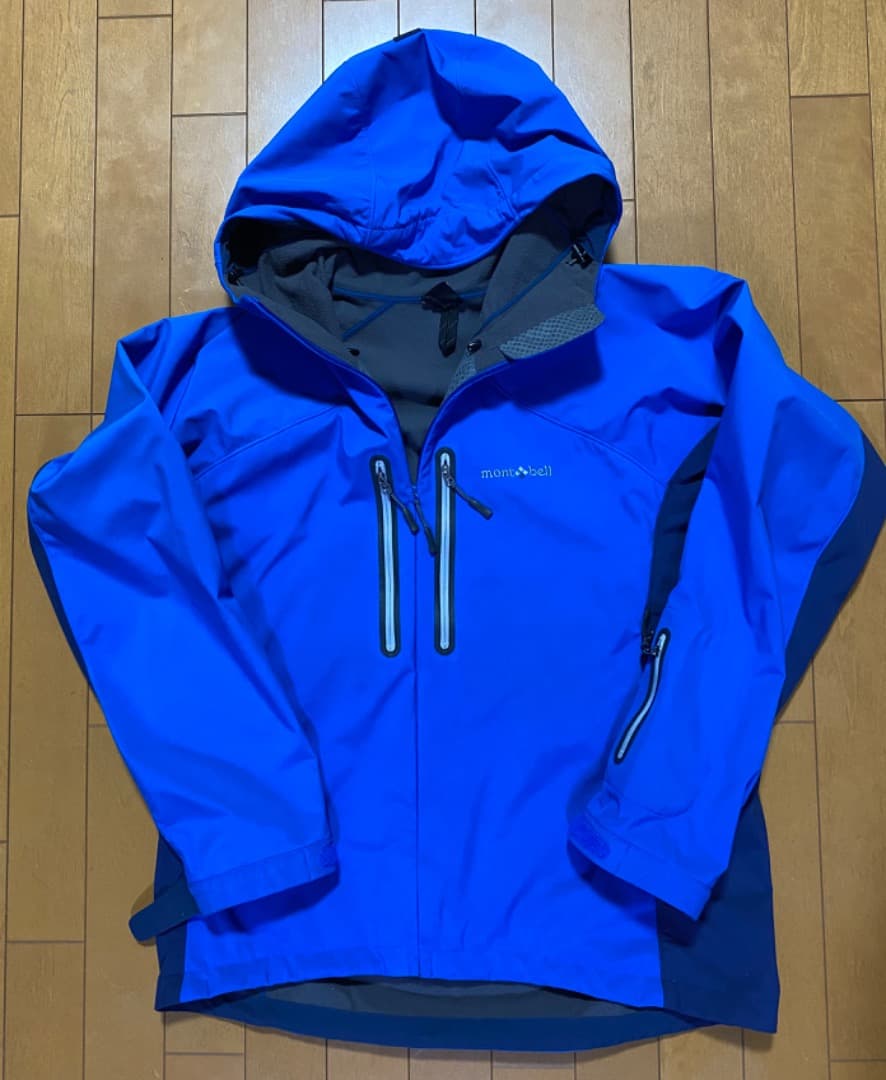 モンベル　パウダーシェッドパーカ　Men's　青　Lサイズ　ユーズド