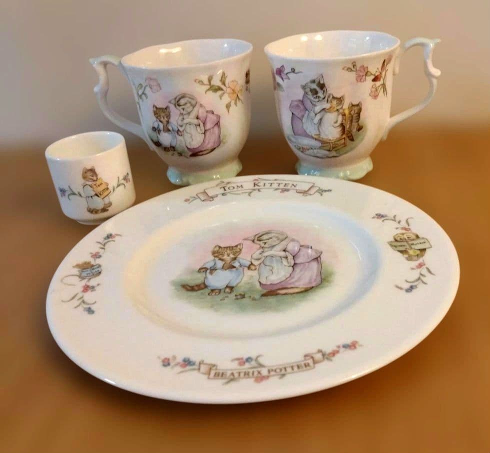 ビアトリクスポッター 　トムキトン マグカップ2プレート1ミルクカップ1セット