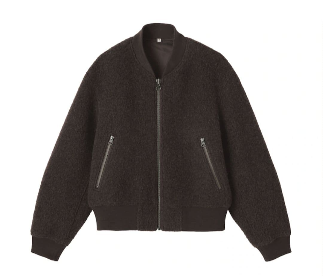 MUJI Labo ウール混ナッピングショートブルゾン