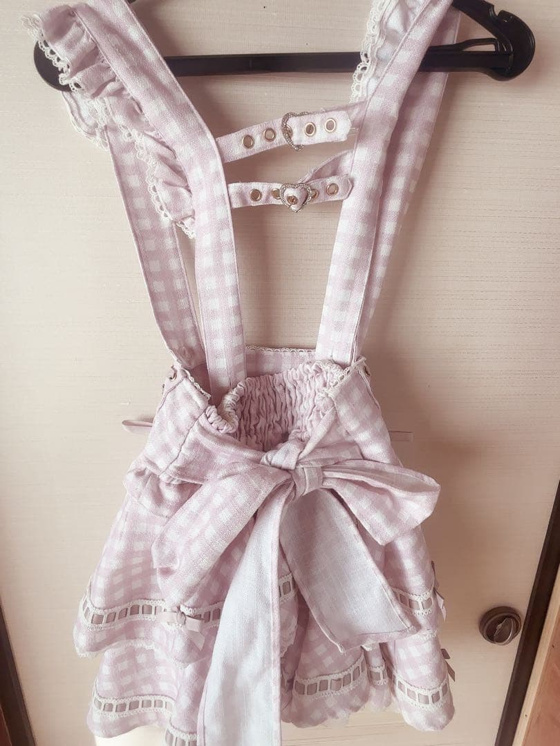 LIZLISA はしごリボンギンガムティアードスカパン