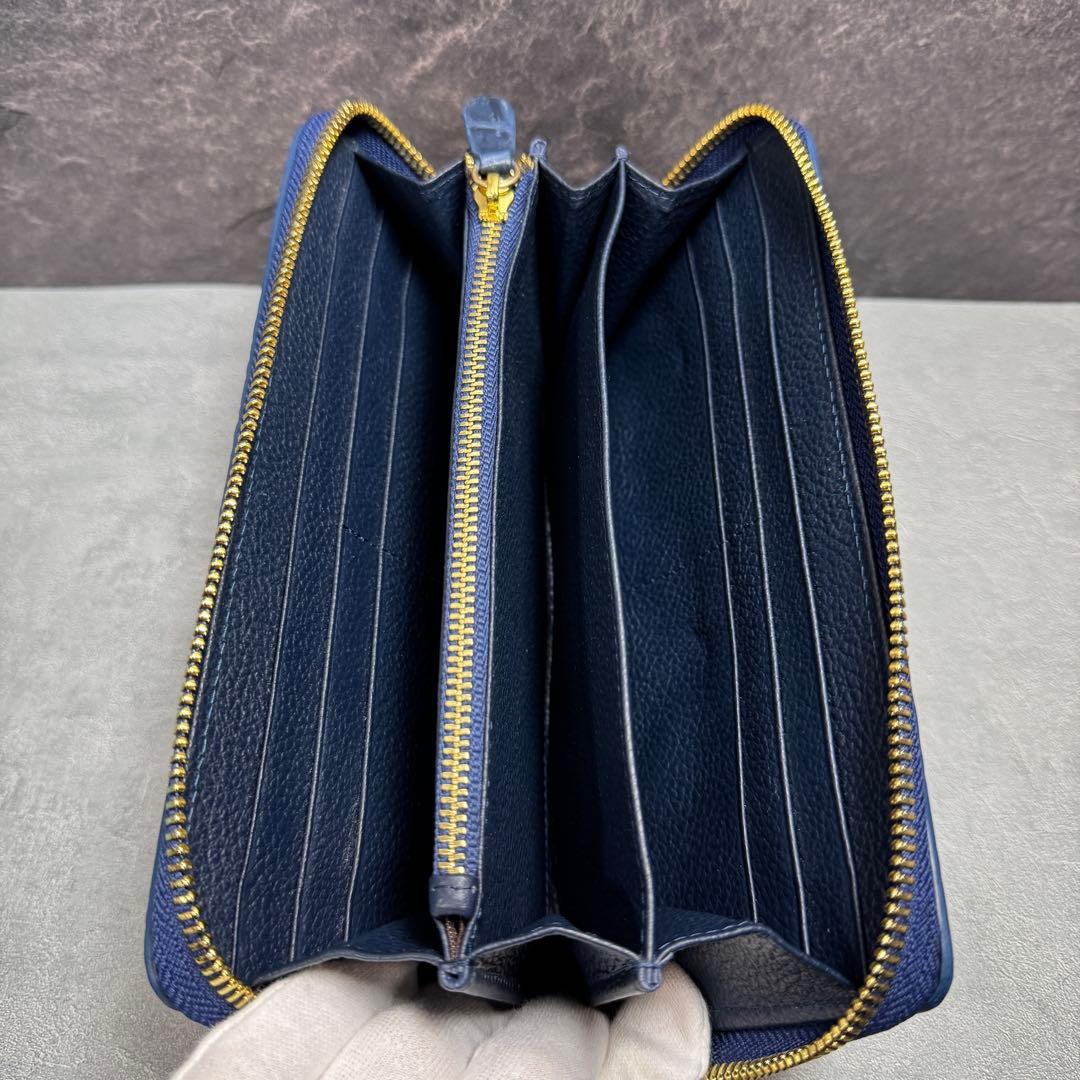 SALE クロコダイル 長財布 ネイビー 紺色 メンズ レディース 本革 ワニ革