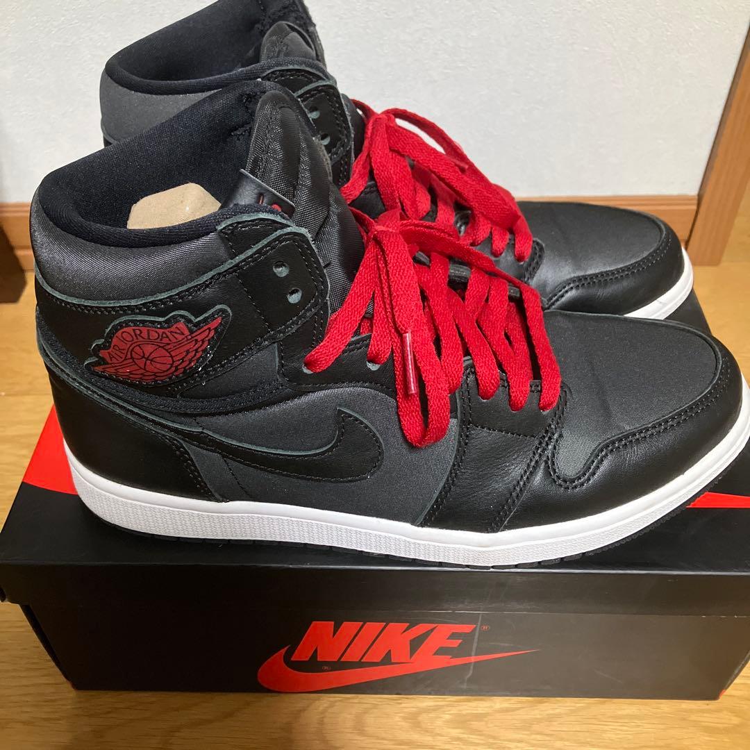 エアジョーダン1 レトロ ハイ OG ブラック/レッド サイズ9